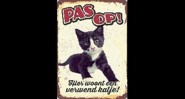 Plenty Gifts Waakbord Blik Verwend Katje
