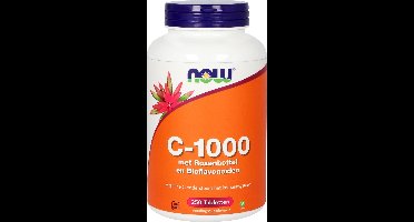 Now Foods - Vitamine C-1000 met Rozenbottel & Bioflavonoïden - Geschikt voor Vegetariërs en Veganisten - 250 Tabletten