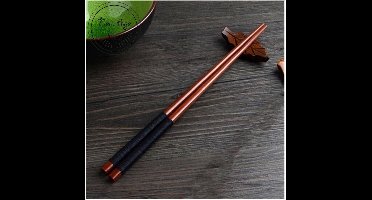 New Age Devi - Chop Sticks - Japanse Stijl Eetstokjes - Met onderlegger - Hout - Kastanje - Zwart