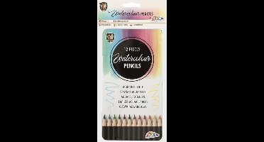 Aquarelpotloden - 12 stuks - Met metalen opbergblik Grafix