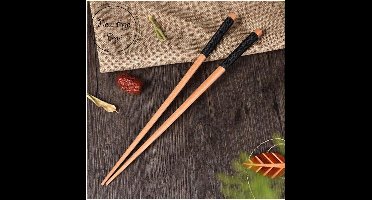 New Age Devi - Chop Sticks - Japanse Stijl Eetstokjes - Met onderlegger - Hout - Beuken - Zwart