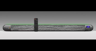 Technaxx TX-139 Soundbar met achtergrondlicht effecten - DAB+ & FM-radio - Bluetooth - optische uitgang - HDMI ARC - USB en AUX-IN - 4 x 10W - Zwart