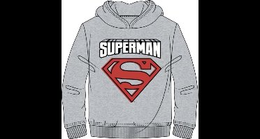 Superman sweater - hoodie - grijs - Maat 128 / 8 jaar