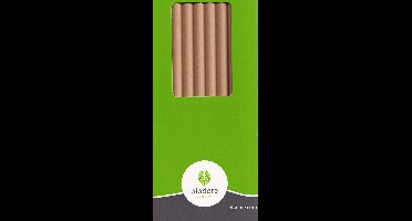 Drinkrietje van bruin kraft papier [FSC] - 100 stuks - 250 mm / Ø 8 mm