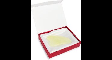 White Lotus Anti Aging Pure Jade Gua Sha.  Verpakt in een luxe met zijde beklede doos. De massage steen is met de hand uitgesneden en is de ultieme therapeutische anti veroudering massage tool voor zelfgebruik.