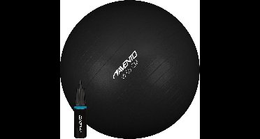 Avento Fitnessbal -Gymbal - Met Pomp - Ø 65cm - Zwart