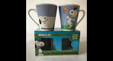 Mokkenset van 2 Charlie Brown SNOOPY-mokken