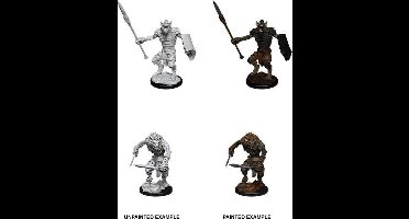 D&D Nolzur's Marvelous Miniatures Gnoll and Gnoll Flesh Gnawer (ongeschilderd)