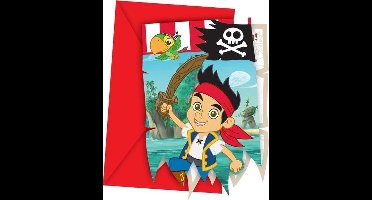 PROCOS - 6 Uitnodigingen van Jake en de piraten - Decoratie > Kaarten
