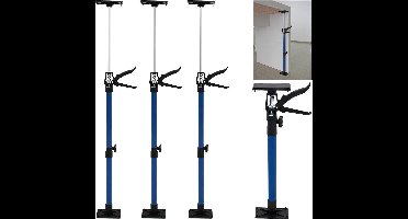 Deuba Plafondsteunen - 3 Stuks Staal 50-115cm - Blauw