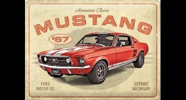 Wandbord - Ford Mustang GT 1967 American Classic