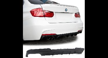 Diffuser Voor Bmw 5 serie F10 M Pakket Achterbumper Mat Zwart Dubbele Uitlaat Uitsparing Links M Performance Look 518 520 528 530 535 540 550 M5 Spoiler