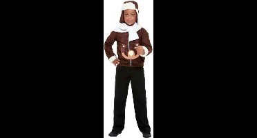 Smiffys Kinder Kostuum -Kids tm 12 jaar- WW1 Pilot Bruin