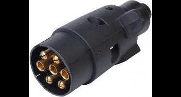 Aanhanger Stekker 7 polig 12 Volt - Zwart
