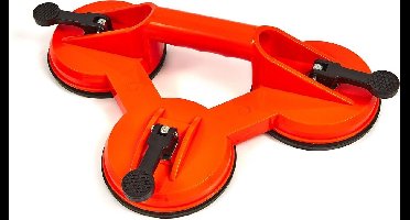 Glasdrager / Zuignap - 3 Zuignappen - 130 kg