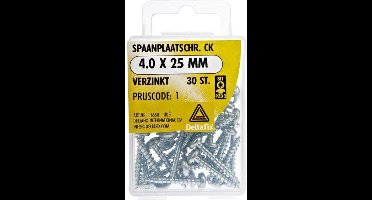 Spaanplaatschroeven Clinderkop Pozidriv Verzinkt 4.0x25mm