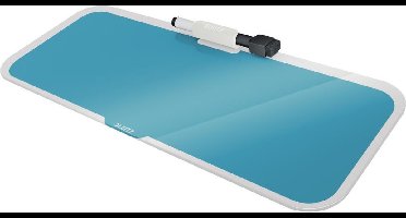 Leitz Cosy Glassboard Voor Bureau - Glazen Memobord Met Pennenhouder - Inclusief Minimarker Met Wisser - Sereen Blauw
