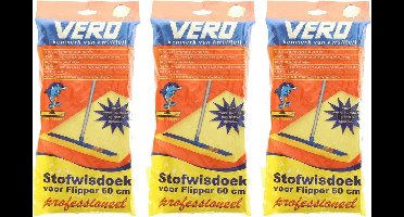 75x Stofdoeken met citroengeur voor Vero stofwisser - 60 cm - VloerFlipper60 - Huishouden - Schoonmaken - Stofwissers/vloerwissers stofdoekjes