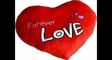 Valentijns kussen hart Forever Love 35 cm