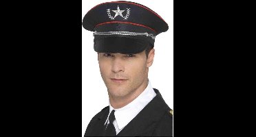 Smiffys - Deluxe Military Kostuum Pet - Zwart