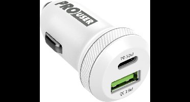 Pro-User USB Autolader - 24W - Quick Charge 3.0 - USB-C PD