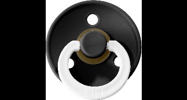 Bibs fopspeen 0-6 maanden 1 stuk Glow in the dark Black Maat 1