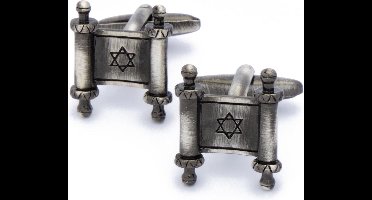 Manchetknopen - Tora Thora Torah Zilverkleurig