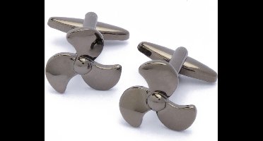 Manchetknopen - Roer Boot Zeilen Donker Metaal