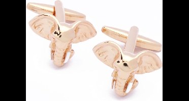 Manchetknopen - Olifant Hoofd Rose Goud
