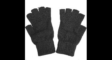 Vingerloze thermo handschoenen maat L / XL kleur zwart