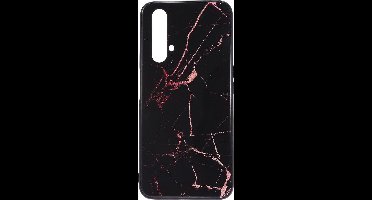 Shop4 - Realme X3 SuperZoom Hoesje - Harde Back Case Marmer Zwart