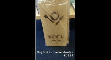 Houten snijplank met spreuk/tekst