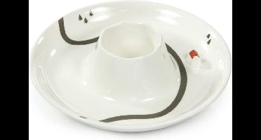 Suck Uk Schaal Vulkaan 25 X 6 Cm Keramiek Wit/grijs