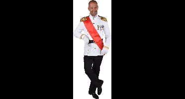Magic Design Colbert Prince Charming Polyester Wit/rood Maat Xl