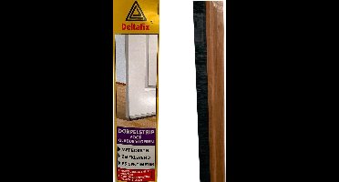Deltafix. Deur tocht dorpel strip. voor gladde vloeren zelfklevend met borstel 95 cm eiken