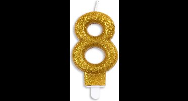 Wefiesta Cijferkaars '8' 4,4 X 7 X 1,2 Cm Wax Goud