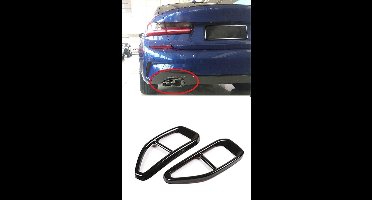 Black uitlaat trim tip decoratie lijsten Geschikt Voor Bmw G20 G21 320 330 340 M3 Performance Look