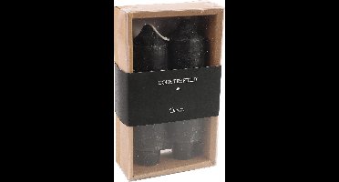 Set van 2 kaarsen Countryfield 12,5cm | Zwart