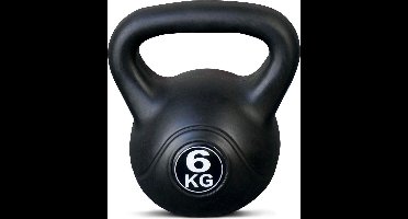 ForzaFit Kettlebell 6 kg voor binnen en buiten Kunststof Zwart