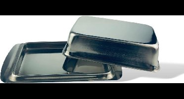 Excellent Houseware Botervloot - RVS - Met deksel - Botervlootje - Boterschaal - Serveergerei - Keuken