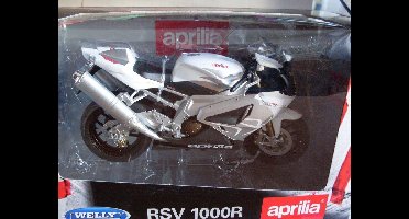 Welly Aprilia Rsv - Modelauto - Schaal 1:10 - Wit/Grijs/Zwart
