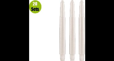 Nylon Dart Shafts - Naturel - Medium - (20 Sets)