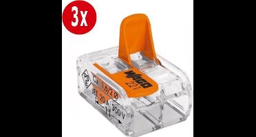 Wago lasklem 2-voudig 221-412 (3 stuks)
