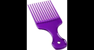 Brede Tanden Afro Haar Krullend Haar Vork Kam Paars Unisex Haar Stijl Krullend Massage Kappers Insert Borstel Haar Styling Tool