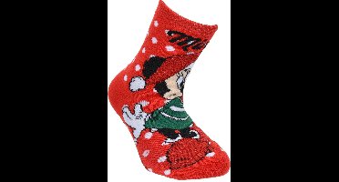 Minnie Mouse - antislipsokken minnie mouse - kerst - rood - maat 27/30