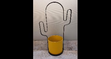 Mica Decorations Bloempot cactus geel, set van 2