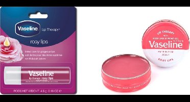 Vaseline Lip Therapy -Rosy Lips 20g & Vaseline Roy Lips lippenstift lippenbalsem 4,8 g