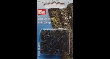 Prym Haken en ogen Messing Zwart No. 9
