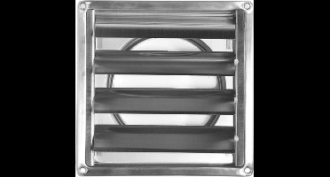 Overdrukrooster met lamellen Ø100mm - RVS - AIRACE