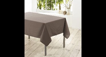 Tafellaken-Tafelkleed- textiel Essentiel taupe 140cmx250cm